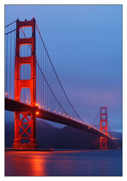 Golden Gate Bridge at Night - San Francisco, California