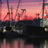 Fishing Boats at Sunrise - Chincoteague Channel - Chincoteague Island, Virginia